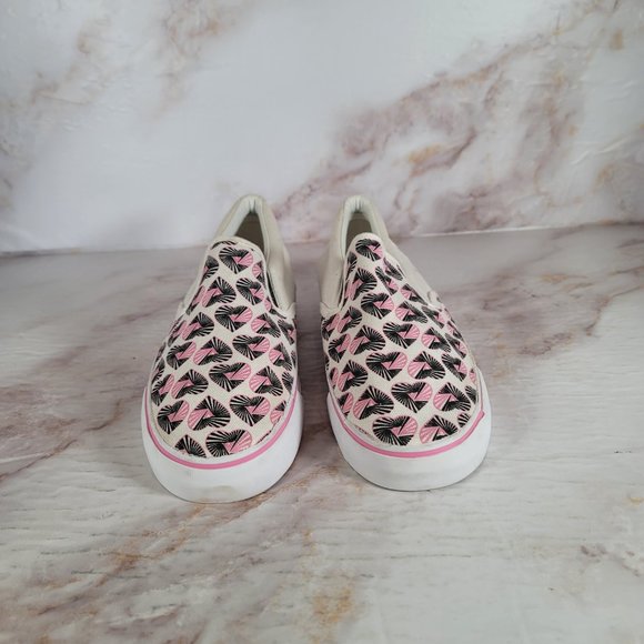 Vision Street '80s Pink Black Tattoo HYPNO HEART Slip-On Skater Canvas Shoes - Picture 2 of 10